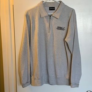 The Hundreds half zip cotton crewneck